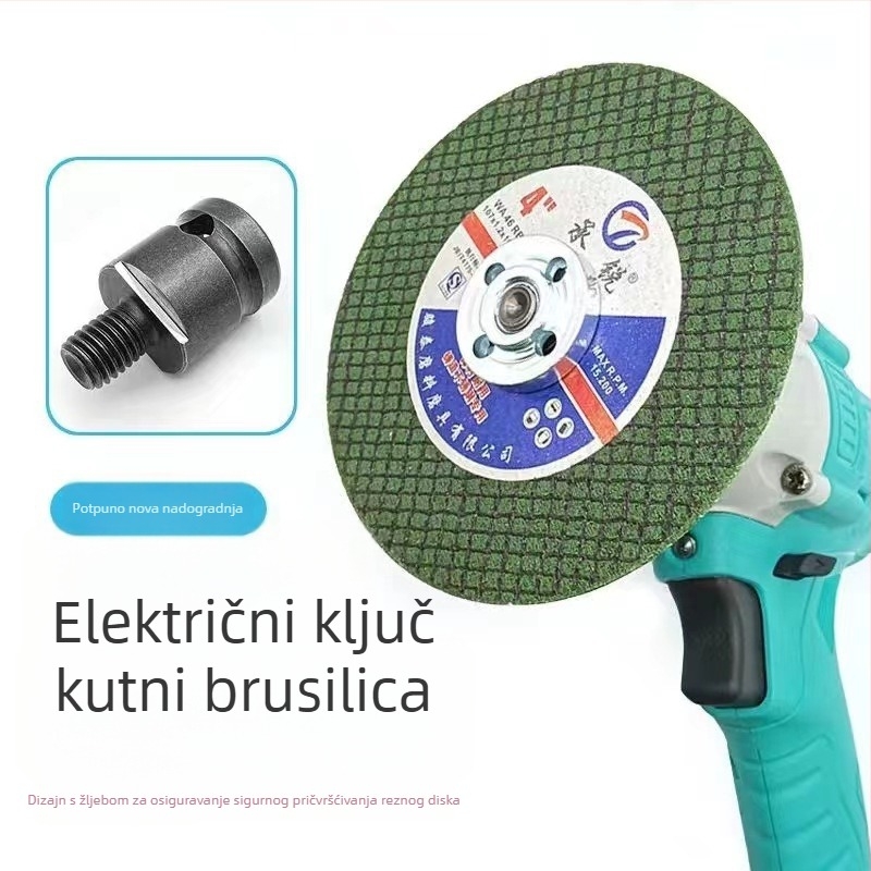 Adapter za električni ključ, kutnu brusilicu i bušilicu – dvije čeljusti, pločica za pritiskanje, karbonsko čelik