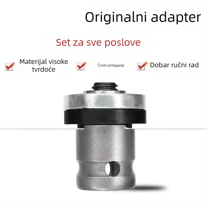 Adapter za električni ključ, kutnu brusilicu i bušilicu – dvije čeljusti, pločica za pritiskanje, karbonsko čelik