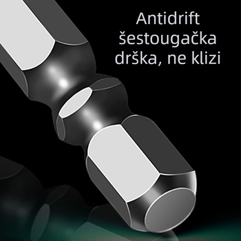 Dijamantni bušilica s pilastim zubima, ekscentrni dizajn, četiri vlakna, šestougački držač, za keramiku i beton