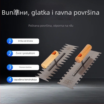 Zubasta špatula s oštrim zubima za pločice i mramor