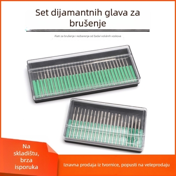 Set glava za brušenje za frezu: glava za brušenje iz emery legure, dijamantna glava za brušenje, rotirajući alat, freza, set alata za brušenje