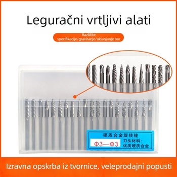 Set glava za brušenje za frezu: glava za brušenje iz emery legure, dijamantna glava za brušenje, rotirajući alat, freza, set alata za brušenje