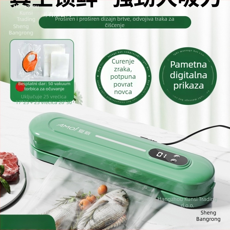 Stroj za vakuumsko pakiranje - potpuno automatski, plastično zatvaranje, model 08888, za kućnu upotrebu, marka Sheng bangrong