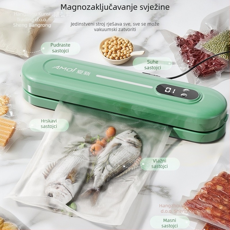 Stroj za vakuumsko pakiranje - potpuno automatski, plastično zatvaranje, model 08888, za kućnu upotrebu, marka Sheng bangrong