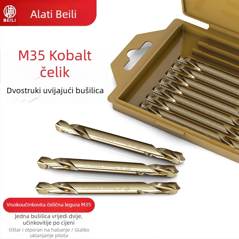 Bailey dvostrano bušilica s sadržajem kobalta za 304 nehrđajući čelik – pogodno za metalne legure i aluminijske legure