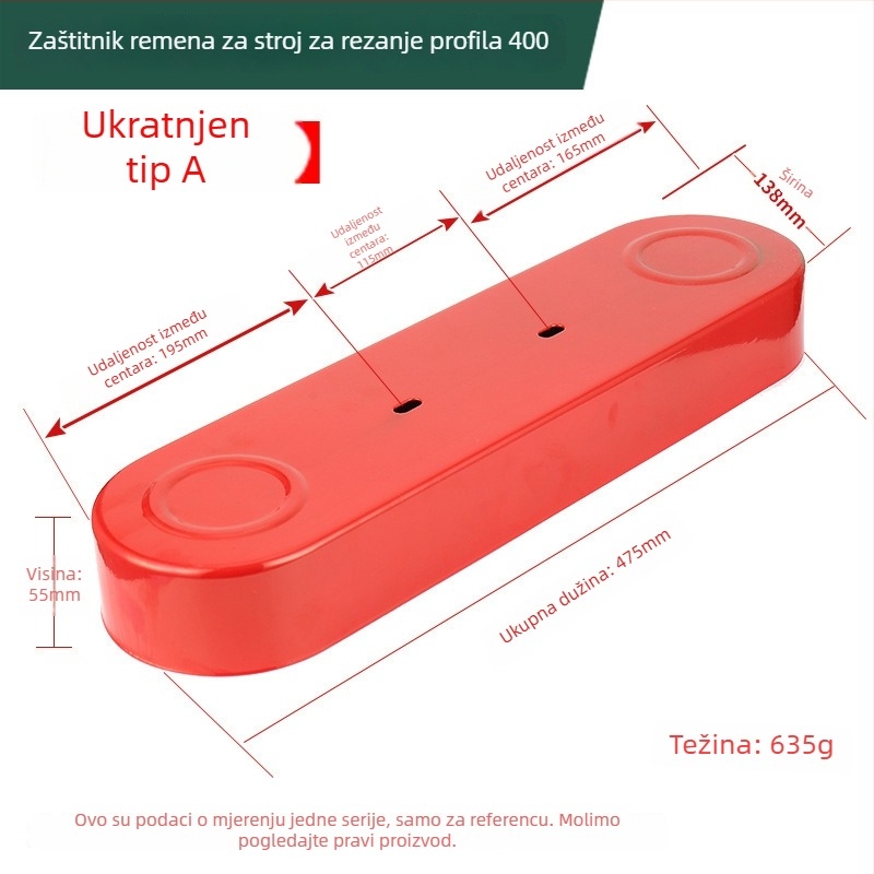 400-tip profilni stroj za rezanje – zaštita diska za brusilicu, poklopac remena, zaštita od iskri – ugljikovo čelika