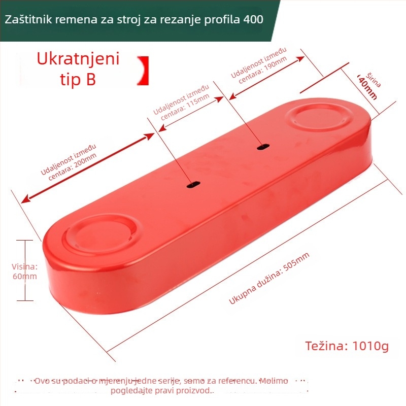 400-tip profilni stroj za rezanje – zaštita diska za brusilicu, poklopac remena, zaštita od iskri – ugljikovo čelika