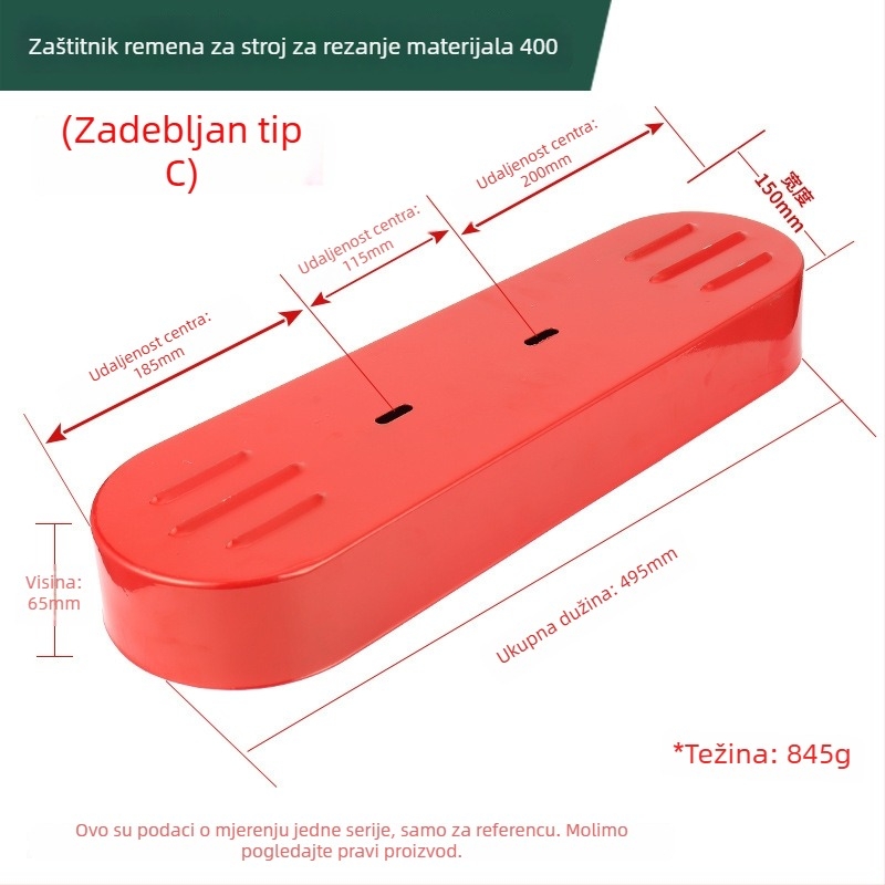 400-tip profilni stroj za rezanje – zaštita diska za brusilicu, poklopac remena, zaštita od iskri – ugljikovo čelika