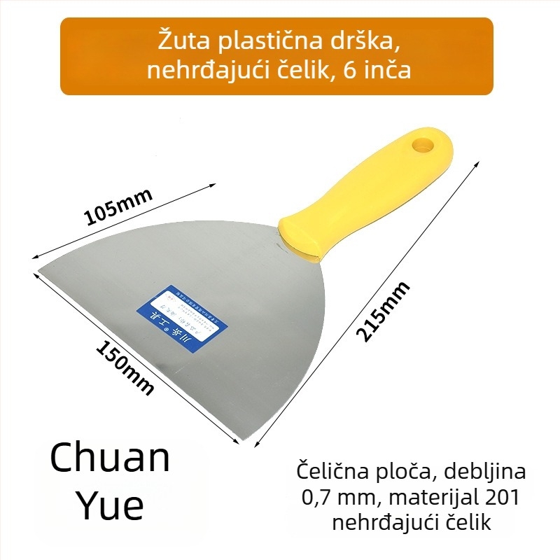 Chuanyue set alata za žbukanje: lopatica za žbukanje, strugalo, mala špatula i alat za fuga