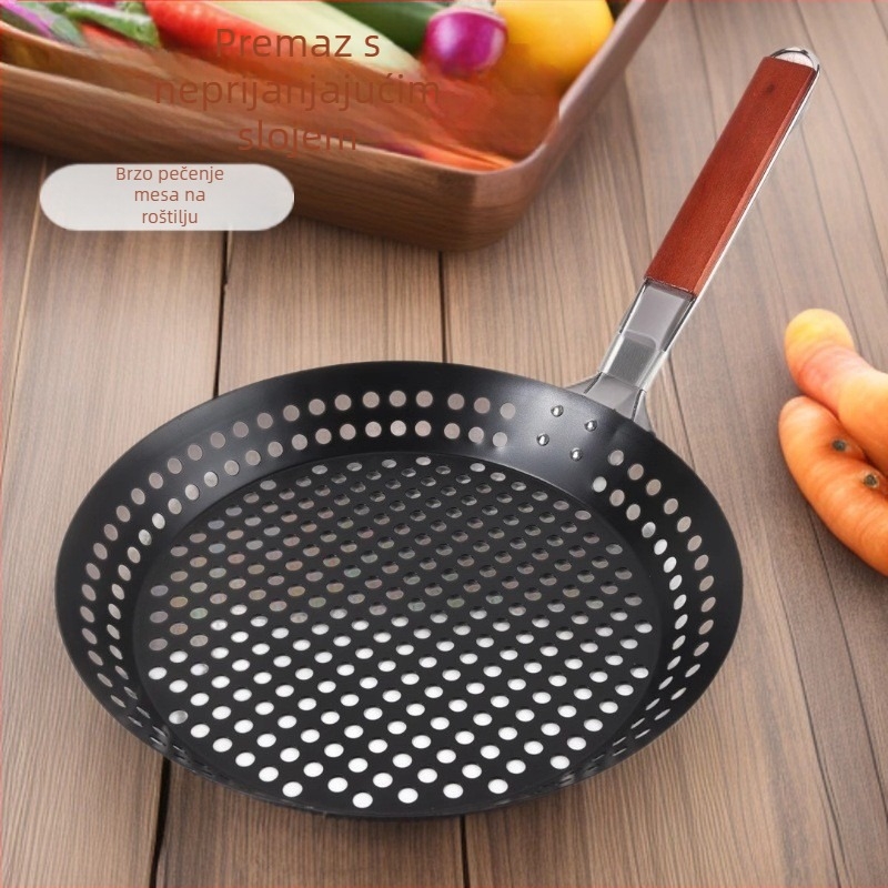 Kružni sklopivi BBQ roštilj, karbonsko čelik, otiskivanje i prašinom prskanje, 587 g