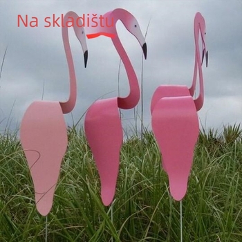 Vrtna dekoracija s flamingom – metal, moderan dizajn, pogodna za dvorište