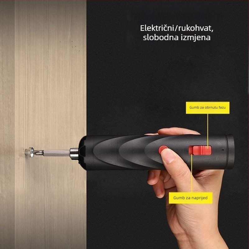 Kućni punjivi litijski električni odvijač – mini kompaktni višefunkcionalni set alata, bušenje i vijke, 3.6V, 3C certifikat