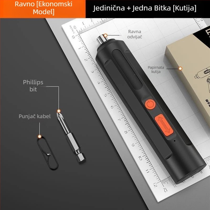 Kućni punjivi litijski električni odvijač – mini kompaktni višefunkcionalni set alata, bušenje i vijke, 3.6V, 3C certifikat