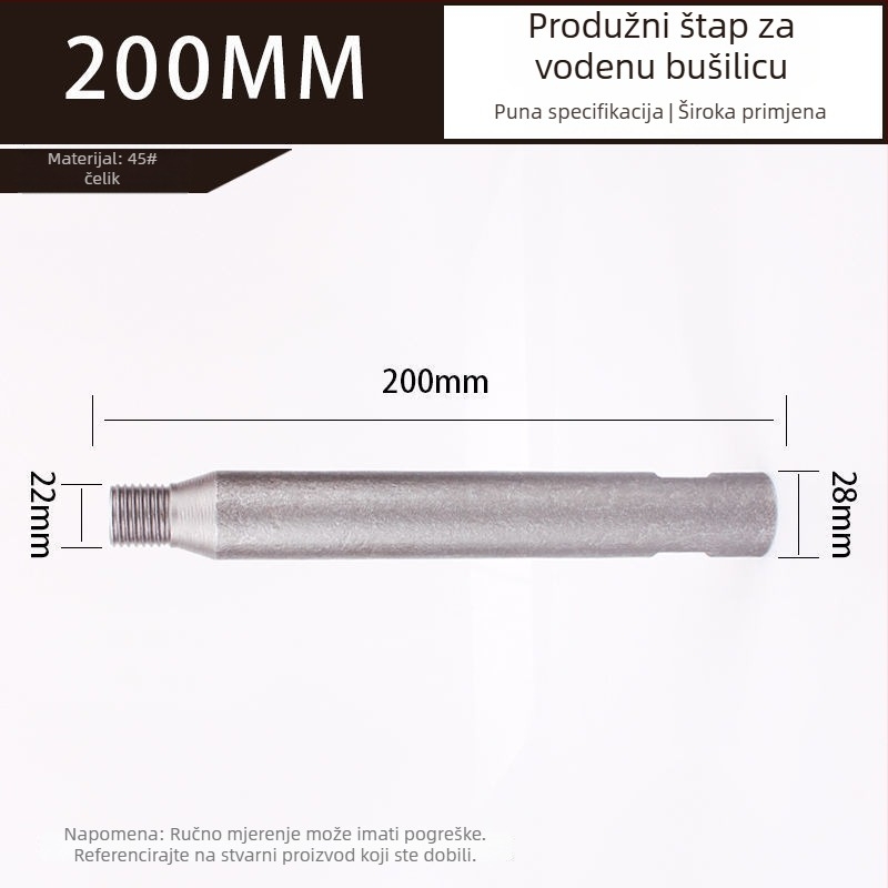 Proširena glava vodnog bušenja za bušilicu, Rhinestone extension rod, prilagodljivo