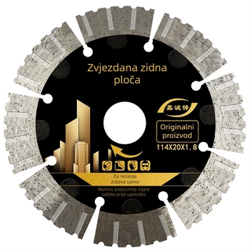 Dijamantni disk za beton – marka Xin Chengfeng, model King Kong Slot, proces sinteriranja, pogodan za obradu betona
