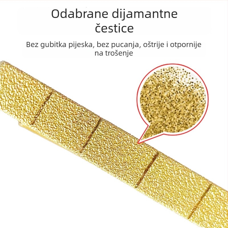 Meiyan ručni dijamantni fajl – kvadratni alat za kanale za vanjske zidove, braziran za obradu kamena