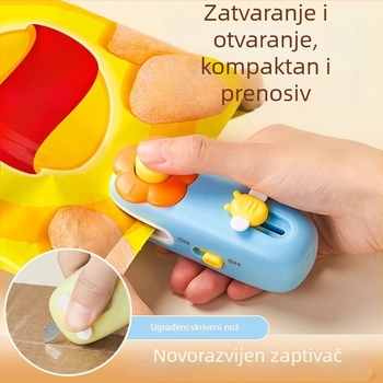 Mini ručna mašina za pečaćenje za kućnu upotrebu, zatvarač plastnih vrećica za grickice i očuvanje hrane.