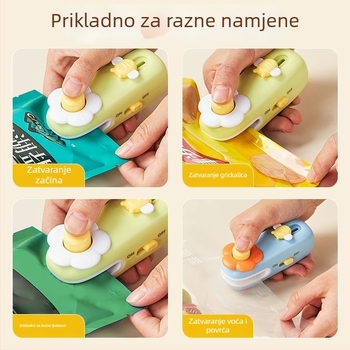 Mini ručna mašina za pečaćenje za kućnu upotrebu, zatvarač plastnih vrećica za grickice i očuvanje hrane.