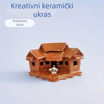 Keramički vrtni ukras u pastoralnom stilu, glazirana keramika, proces 740858396, pogodna kao dar novom domu