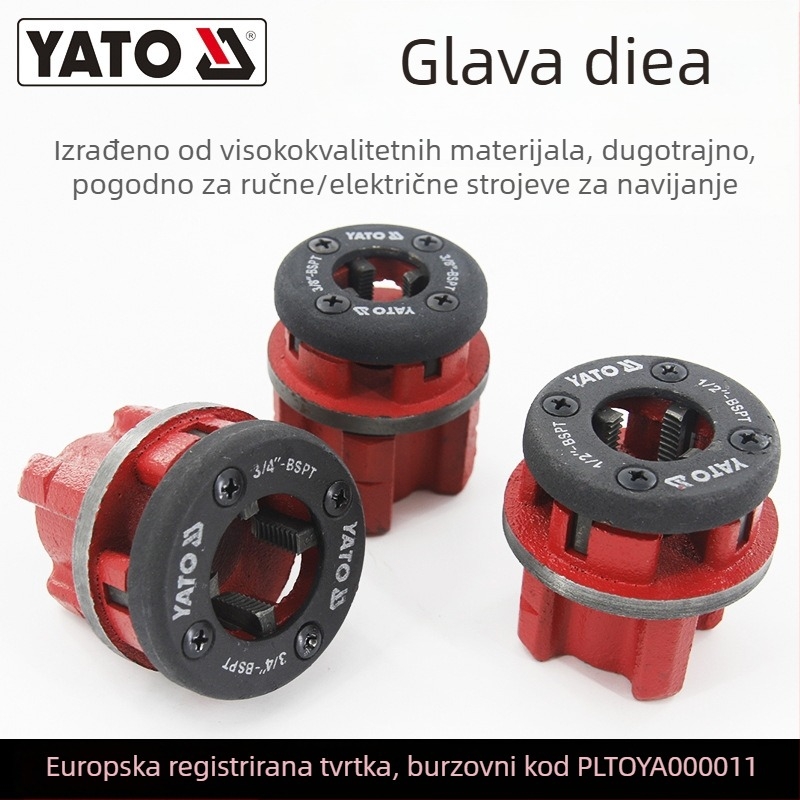 YATO Matrična glava za zavijanje cijevi – za ručne i električne strojeve za zavijanje