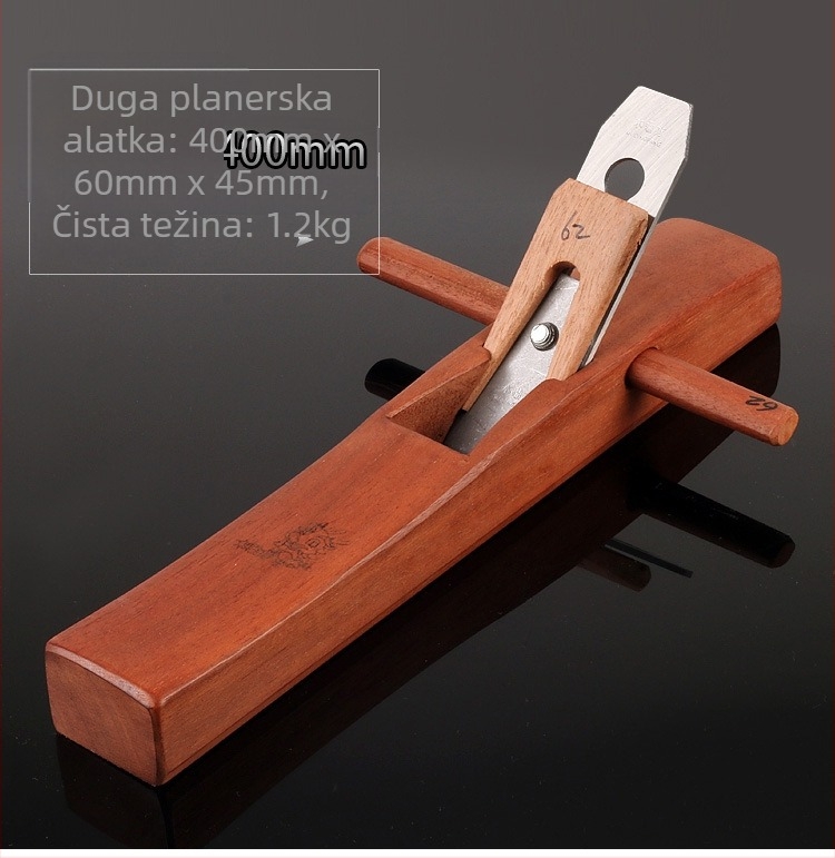 Drveni planer, plosni planer, oštrica 65Mn, širina 44 mm, duljina 180/280/350/400 mm, debljina 3 mm, težina 0.65 kg, model 180/280