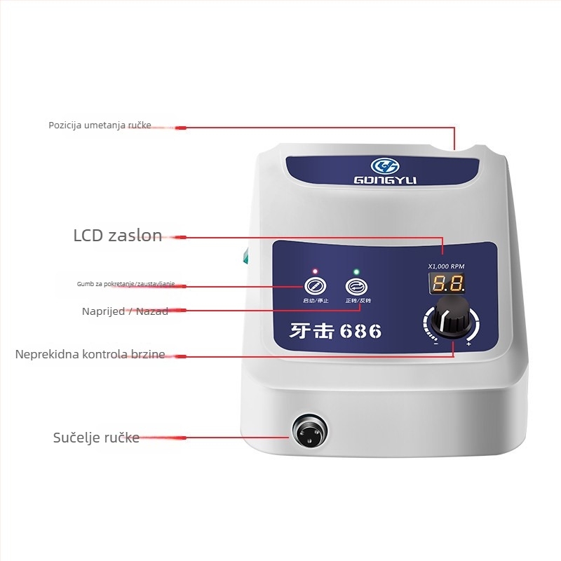 Mašina za graviranje nefrita, bez četkica, 100 W, hod klipa 120 mm, napon 36–40 V