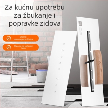 Set alata od nehrđajućeg čelika za žbukanje i zidanje: lopatica za žbukanje, strugalica za kit, zidarski alati