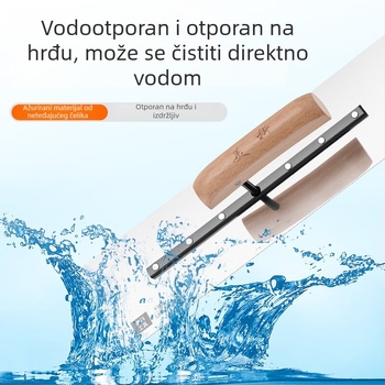 Set alata od nehrđajućeg čelika za žbukanje i zidanje: lopatica za žbukanje, strugalica za kit, zidarski alati