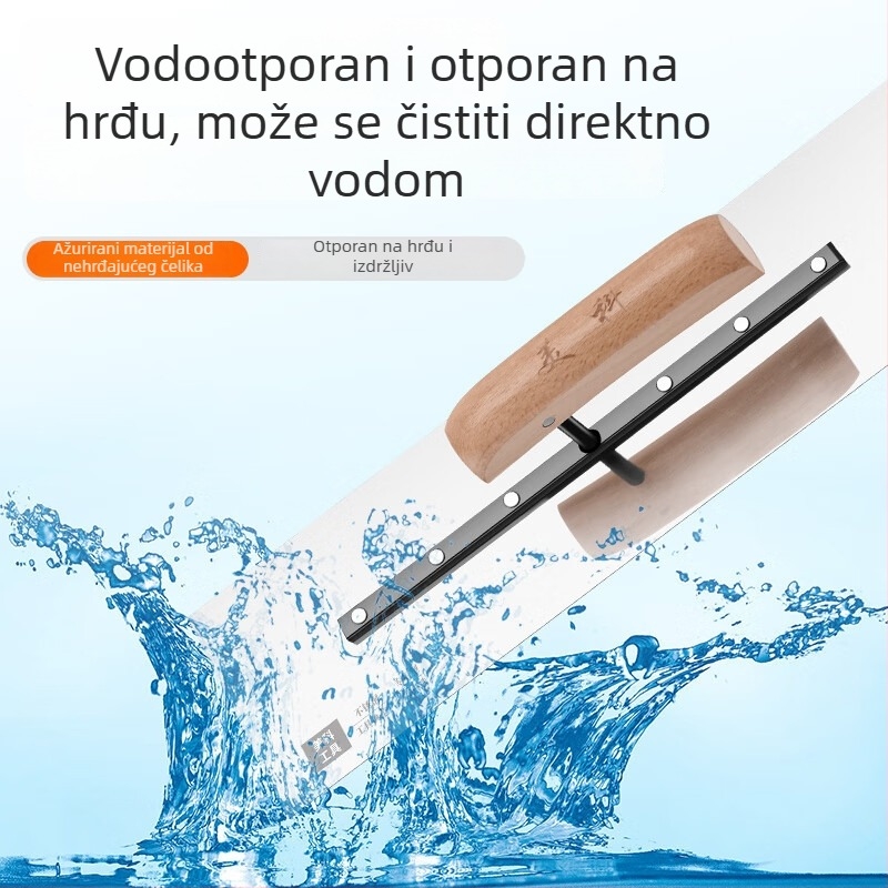 Set alata od nehrđajućeg čelika za žbukanje i zidanje: lopatica za žbukanje, strugalica za kit, zidarski alati