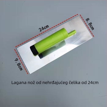 Špatula za žbukanje s plastičnim držalom, nehrđajući čelik, debljina 0,5 mm