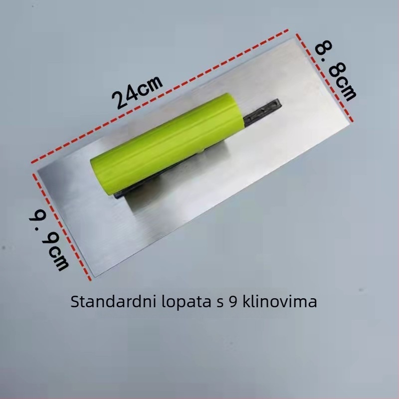 Špatula za žbukanje s plastičnim držalom, nehrđajući čelik, debljina 0,5 mm