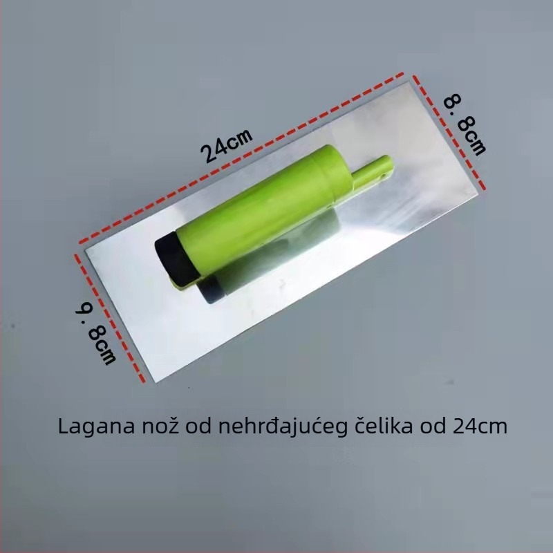 Špatula za žbukanje s plastičnim držalom, nehrđajući čelik, debljina 0,5 mm