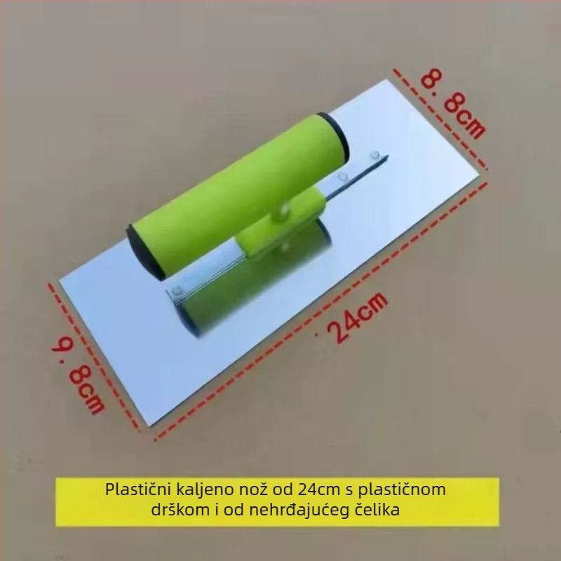 Špatula za žbukanje s plastičnim držalom, nehrđajući čelik, debljina 0,5 mm