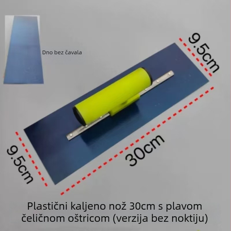 Špatula za žbukanje s plastičnim držalom, nehrđajući čelik, debljina 0,5 mm