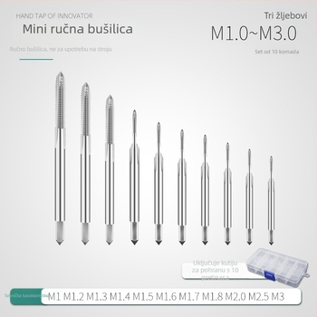 Mini metrički zavrtni set M1, M1.2, M1.4, M1.6, M2.5
