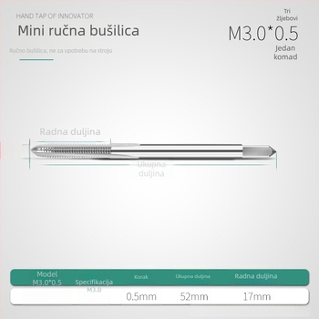 Mini metrički zavrtni set M1, M1.2, M1.4, M1.6, M2.5