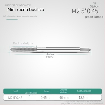 Mini metrički zavrtni set M1, M1.2, M1.4, M1.6, M2.5
