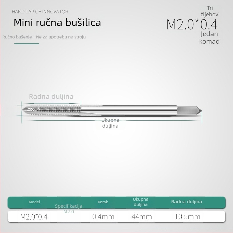 Mini metrički zavrtni set M1, M1.2, M1.4, M1.6, M2.5