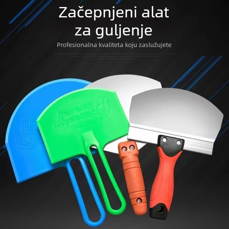 Set alata za žbukanje od nehrđajućeg čelika s lukim oblikom – špahtla i žbukarski alat