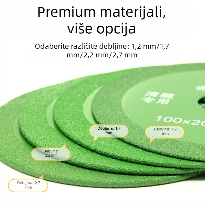 Dijamantni brazirani disk za rezanje i čišćenje fuge keramičkih pločica i cementnih fuge