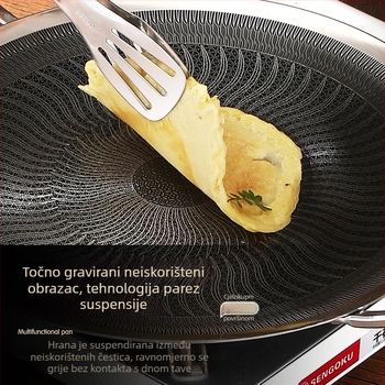 Gril tava od 316L nehrđajućeg čelika, okruglog oblika, brzo zagrijavanje, višestruka primjena, mogućnost prilagodbe