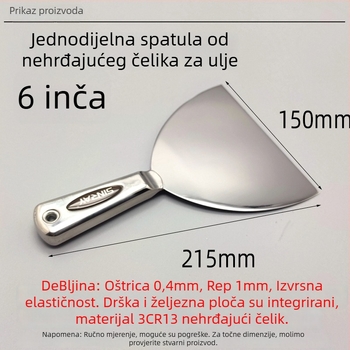 Glettvas od nehrđajućeg čelika, monoblok konstrukcija, debela, visokokvalitetna drška – Chuanyue