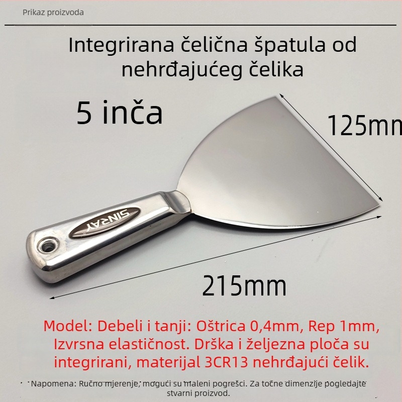 Glettvas od nehrđajućeg čelika, monoblok konstrukcija, debela, visokokvalitetna drška – Chuanyue