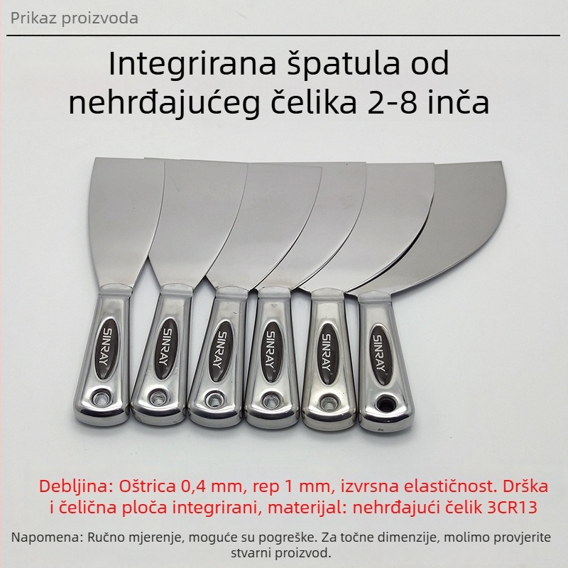 Glettvas od nehrđajućeg čelika, monoblok konstrukcija, debela, visokokvalitetna drška – Chuanyue