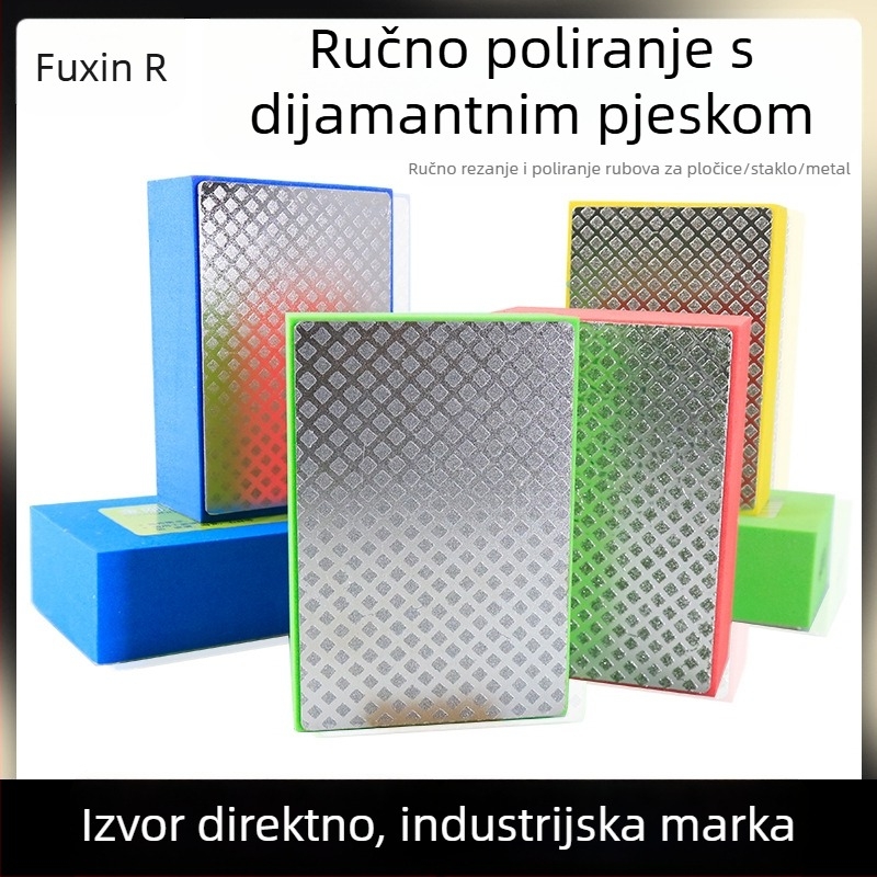 Emery ručni alat za rubove pločica i stakla, dijamantno poliranje — Model: Emery Hand Wipe, Marka: Fu Xin, Industrija: obrada stakla, Proces proizvodnje: elektroplatiranje