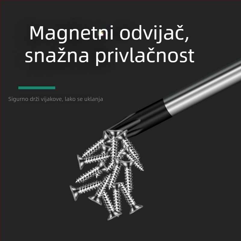 Set odvijača s ravnim, križnim i pentagonalnim nastavcima za popravak mobitela, satova i naočala | ugljično čelika