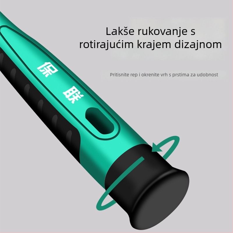 Set odvijača s ravnim, križnim i pentagonalnim nastavcima za popravak mobitela, satova i naočala | ugljično čelika
