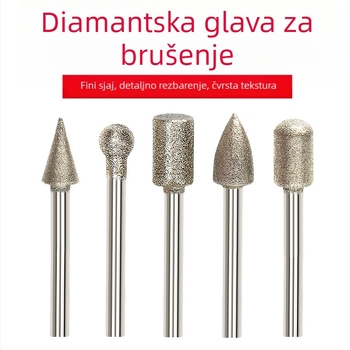 Dijamantna glava za brušenje za poliranje nefrita, materijal: emery, električna glava za brušenje