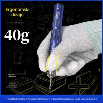 Električno brusno pero za popravak mobilnih telefona, serija GDR2, tri brzine, punjiva Li‑ion baterija, raspon 3.7–5V, glava za brušenje