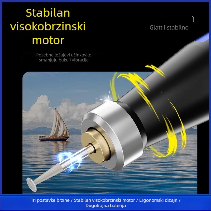 Električno brusno pero za popravak mobilnih telefona, serija GDR2, tri brzine, punjiva Li‑ion baterija, raspon 3.7–5V, glava za brušenje